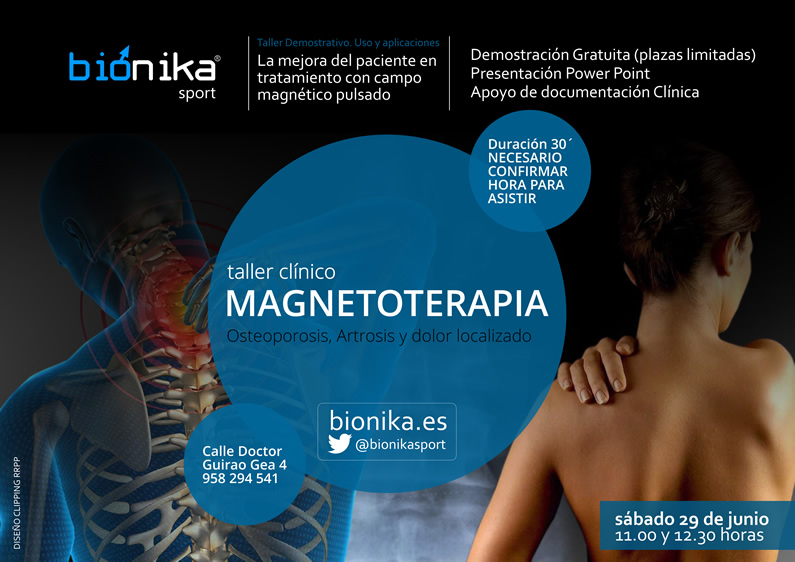 Promoción del Taller Clínico de Magnetoterapia en Biónika Sport