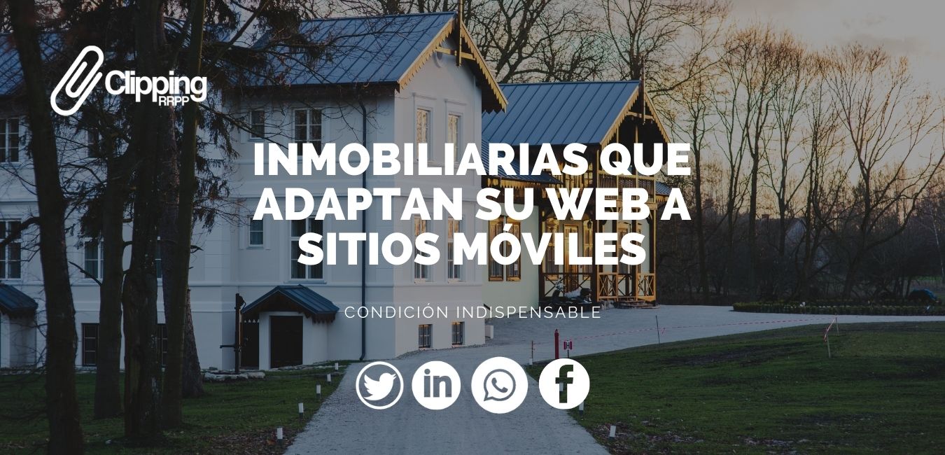La inmobiliaria en el móvil web compatible con smartphones