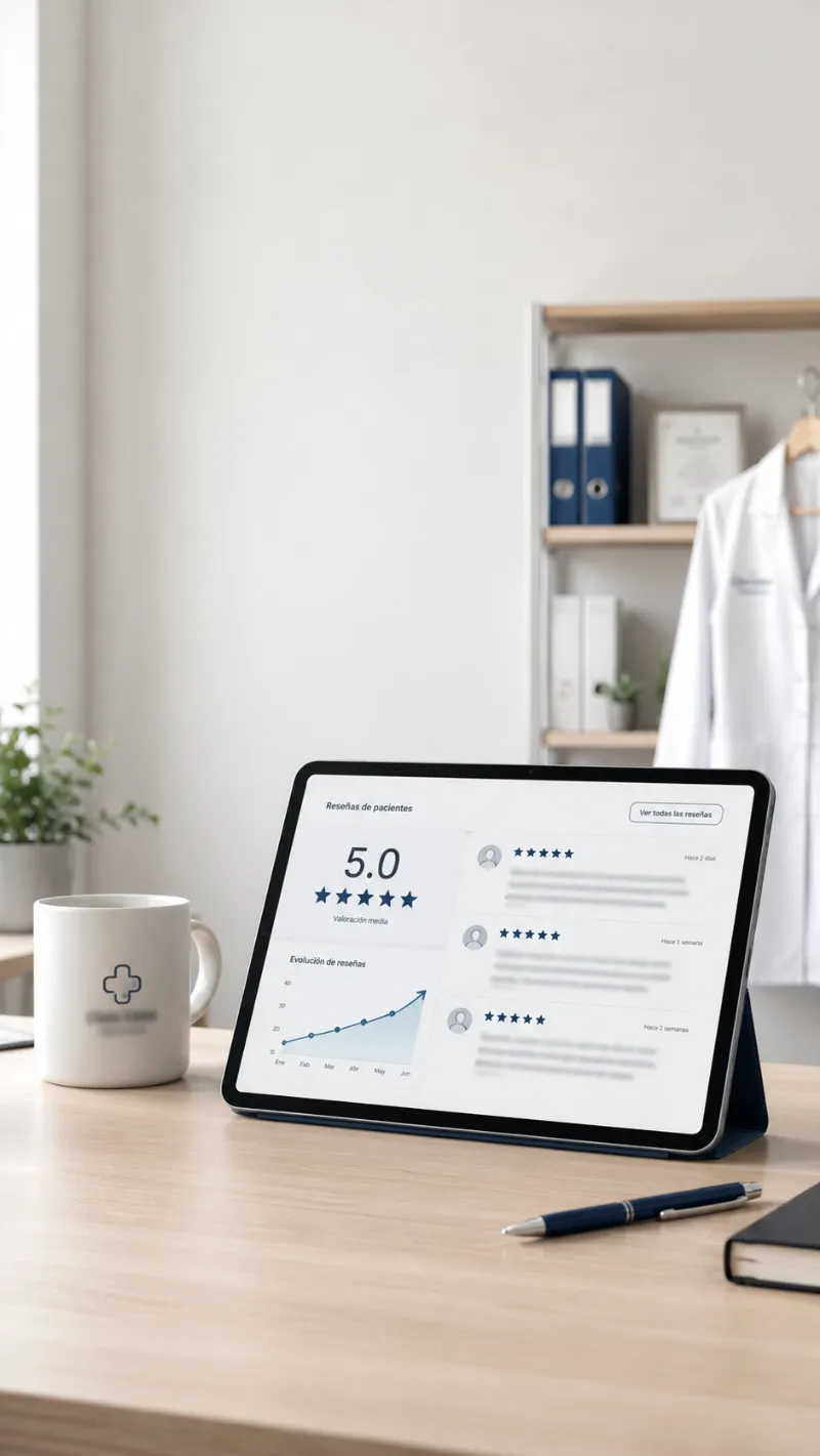 Gestión de reseñas para clínicas médicas