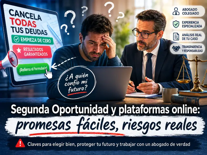 La Segunda Oportunidad no es un producto milagro. Plataformas online segunda oportunidad y marketing jurídico para despachos de abogados